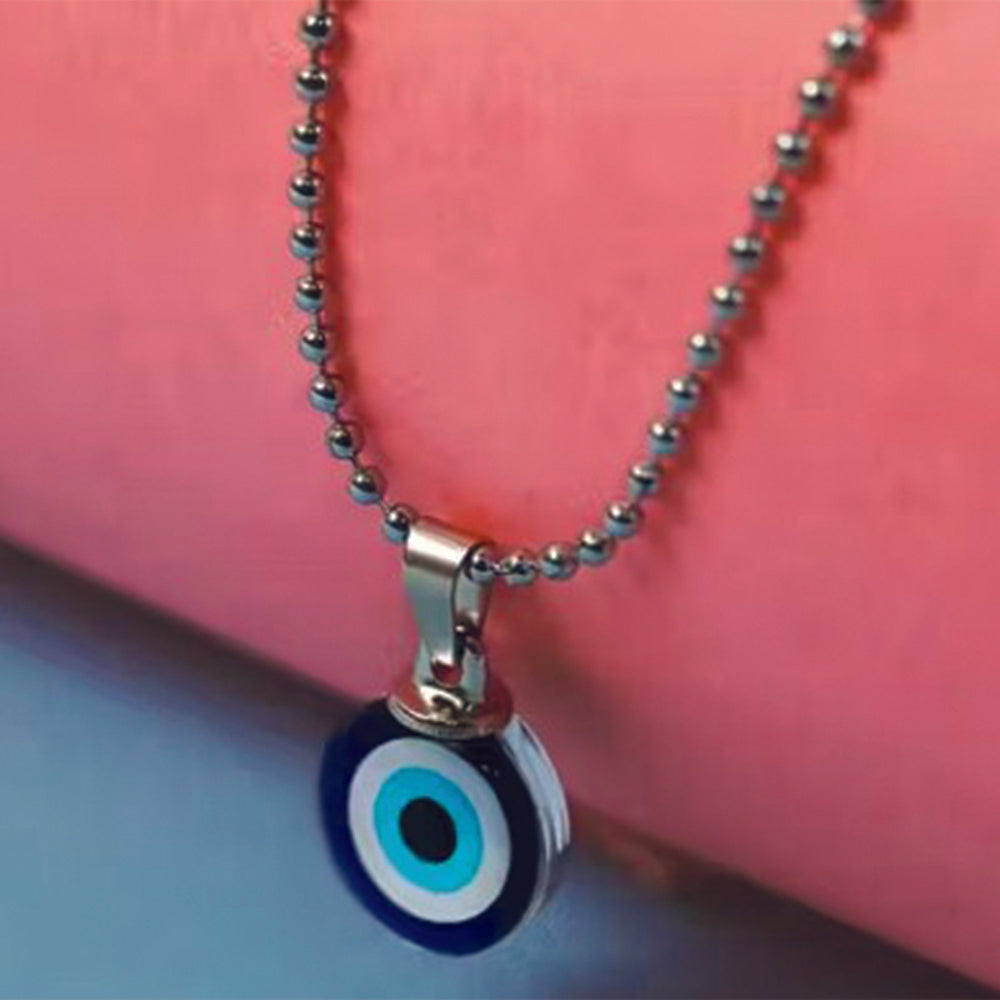The99Jewel Glass Framed Evil Eye Locket Chain Pendant