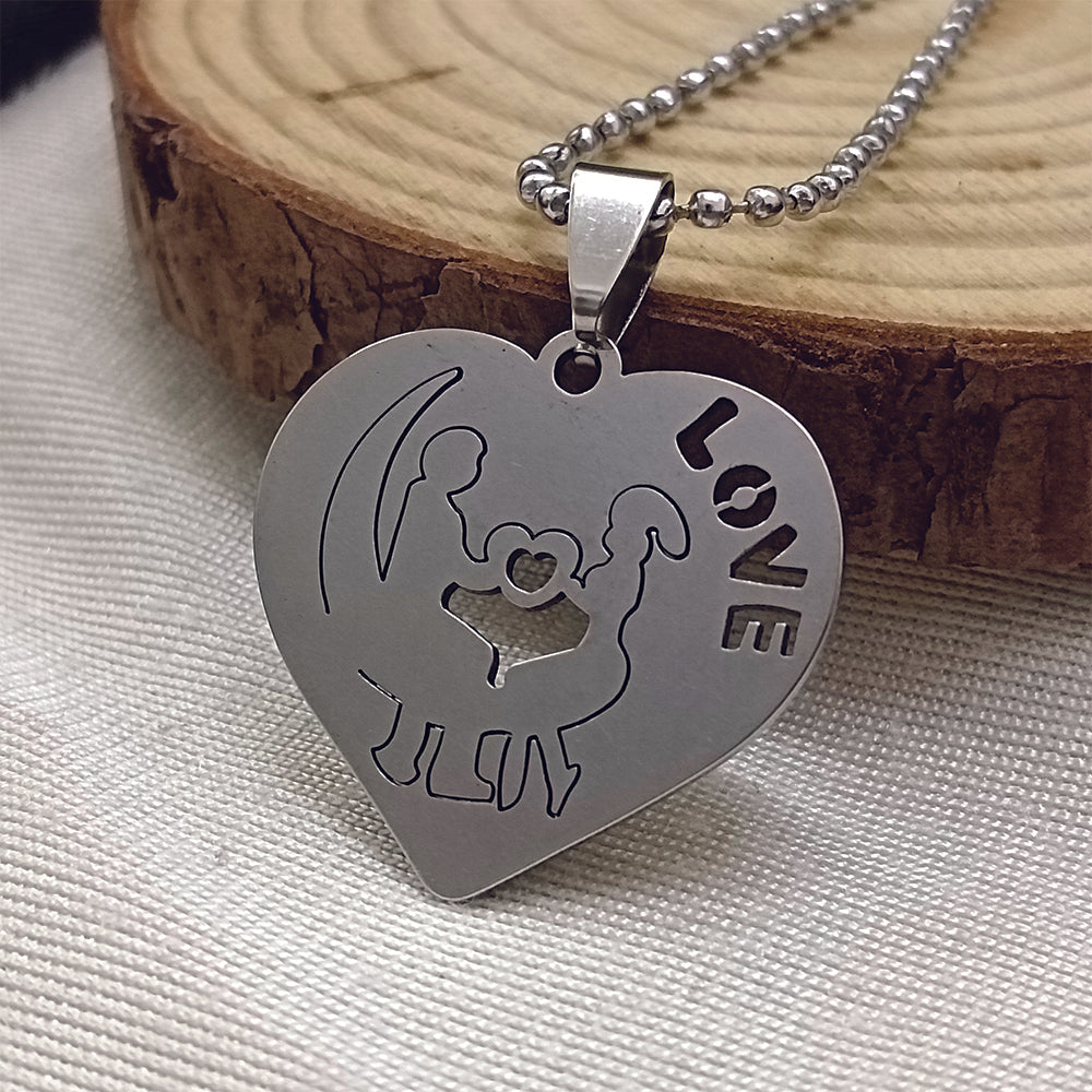 The99Jewel Couple Heart Shape Love Chain Pendant For Men