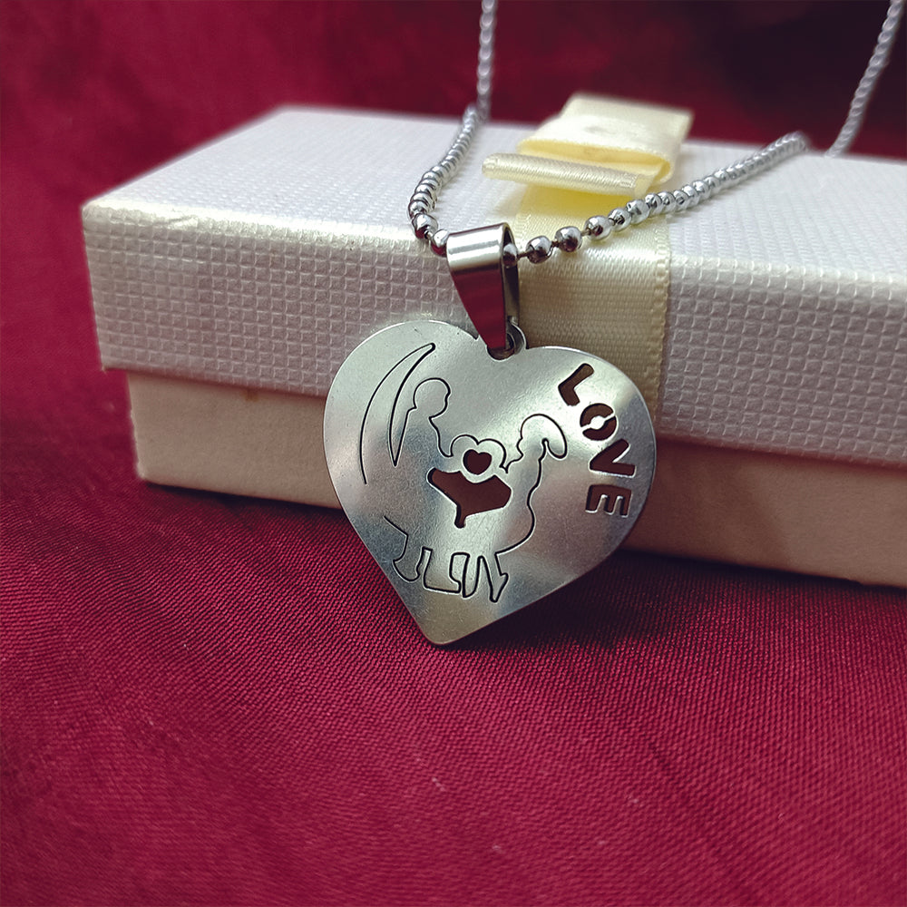 The99Jewel Couple Heart Shape Love Chain Pendant For Men