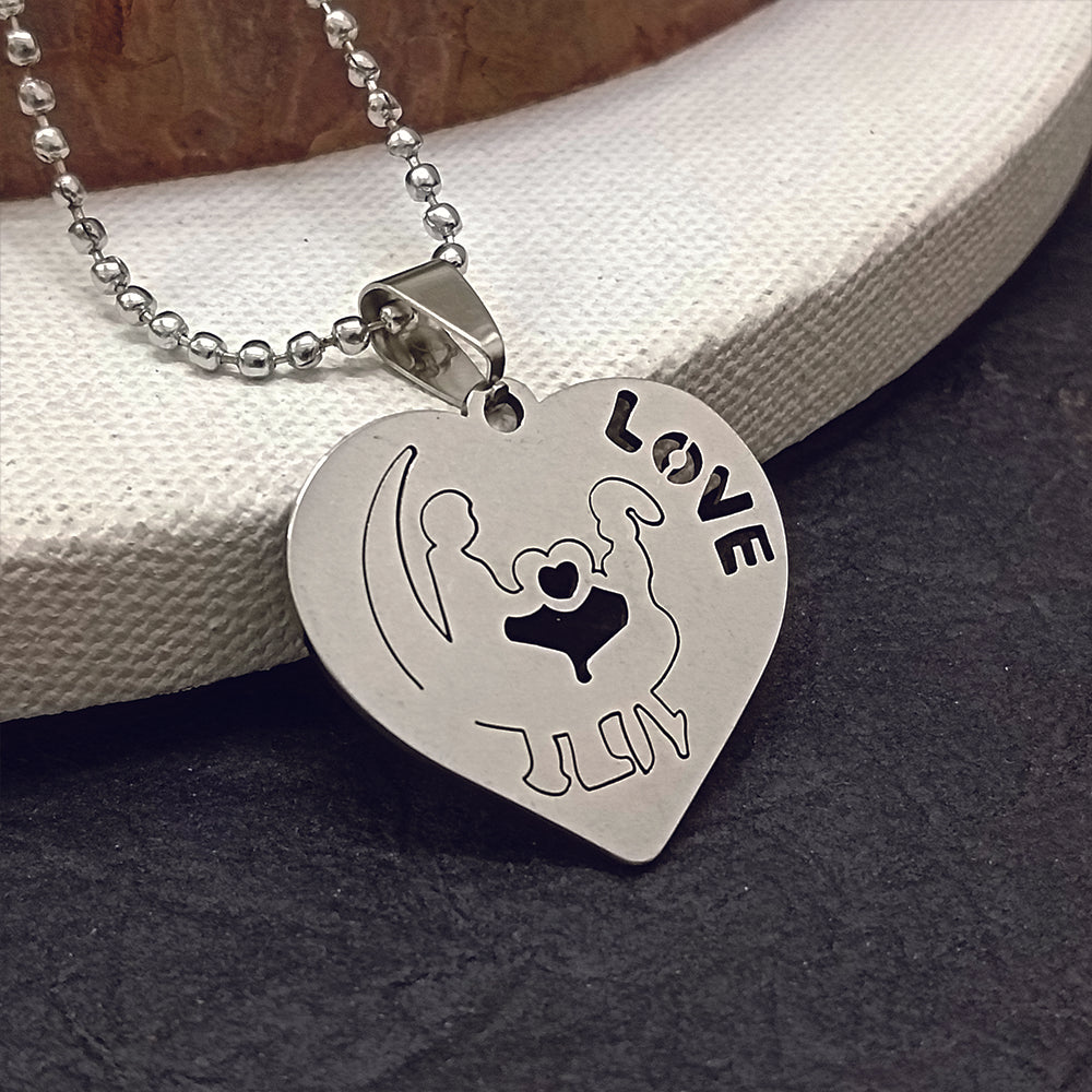 The99Jewel Couple Heart Shape Love Chain Pendant For Men