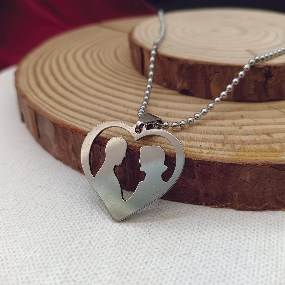 The99Jewel Couple Heart Shape Chain Pendant