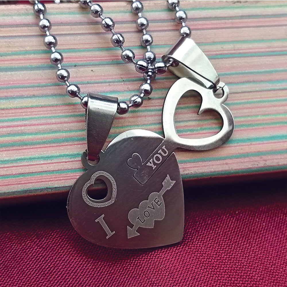 The99Jewel Love Key Heart Shape Chain Pendant- 1404876