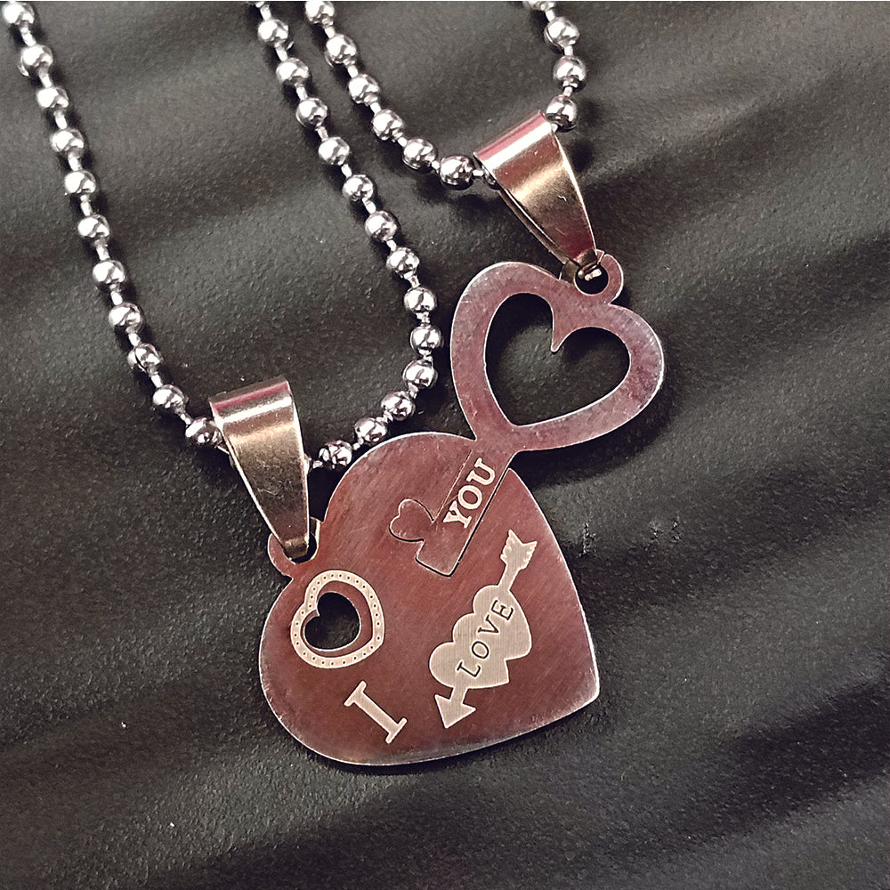 The99Jewel Love Key Heart Shape Chain Pendant- 1404876