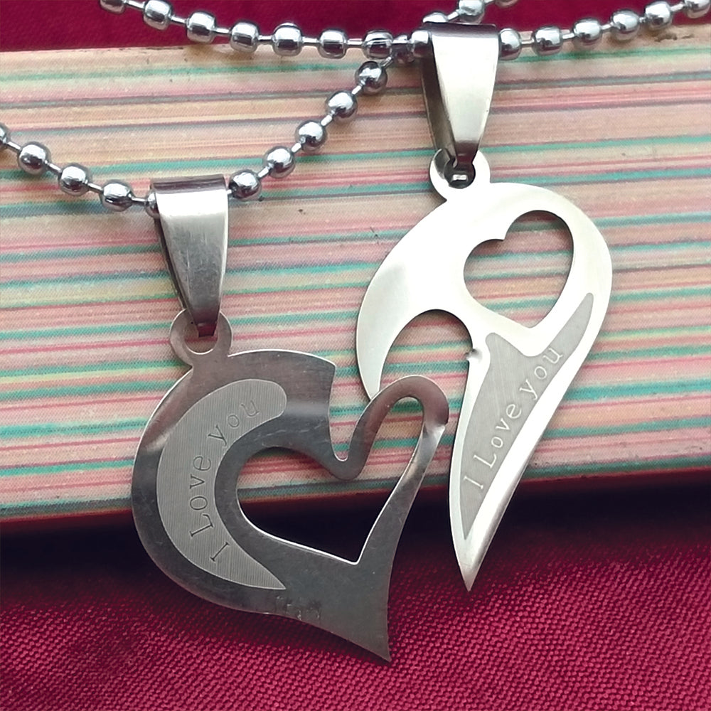 The99Jewel Heart Shape " I LOVE YOU " Chain Pendant- 1404877