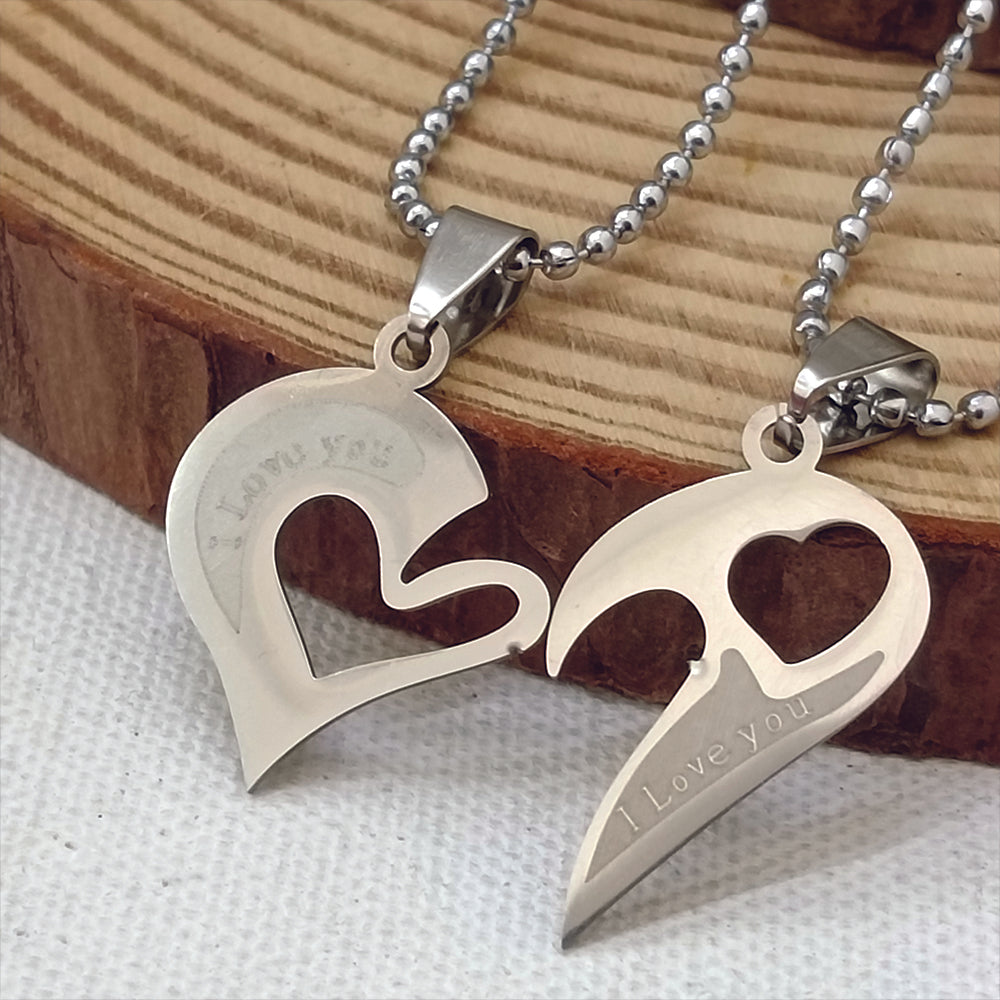 The99Jewel Heart Shape " I LOVE YOU " Chain Pendant- 1404877