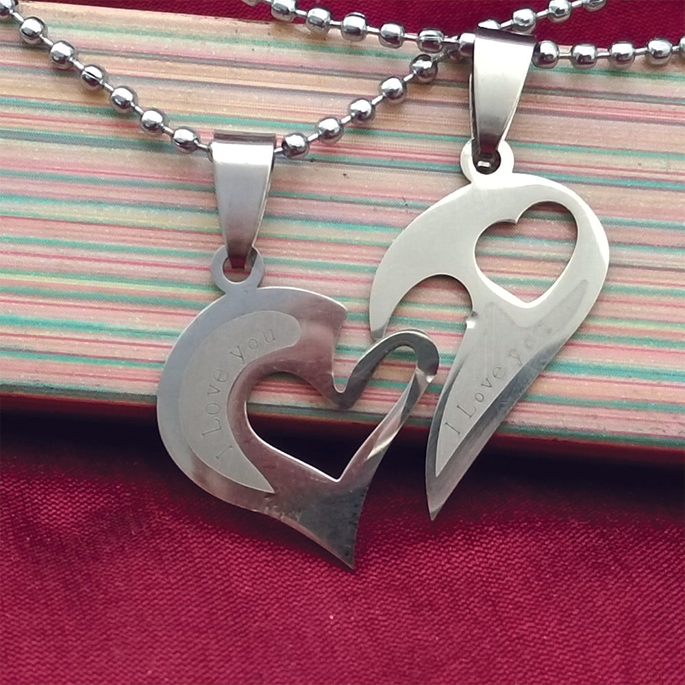 The99Jewel Heart Shape " I LOVE YOU " Chain Pendant- 1404877