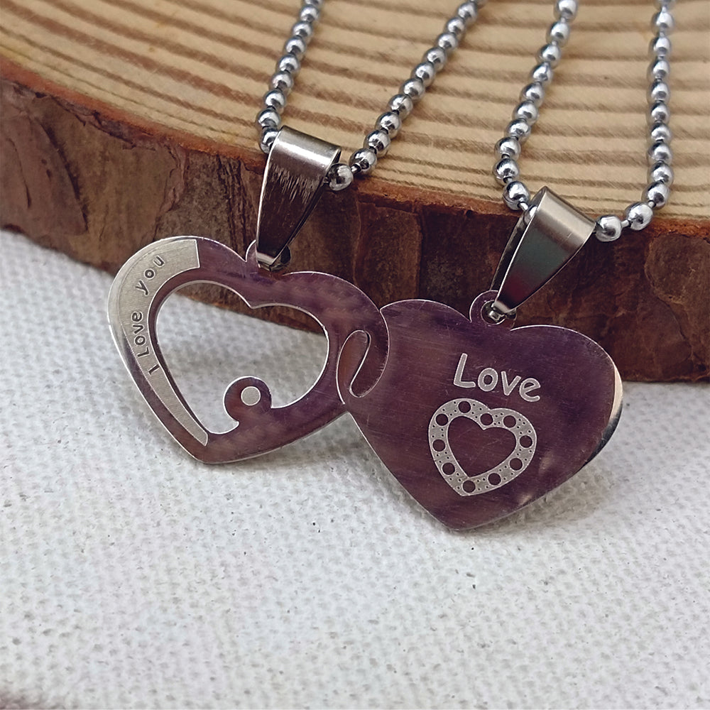 The99Jewel Heart Shape " Love You  "Chain Pendant- 1404880