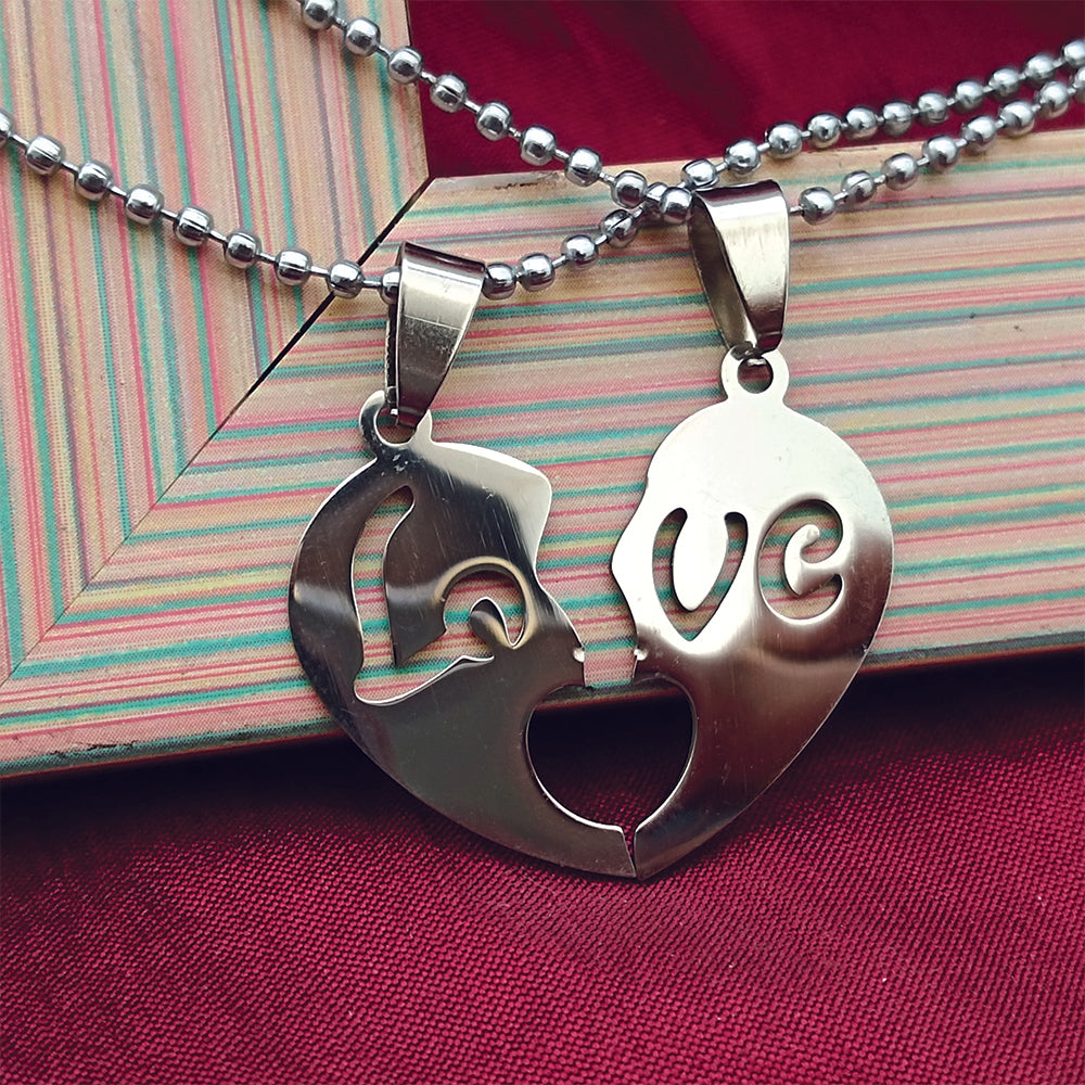 The99Jewel Heart Shape " Love"Chain Pendant- 1404881
