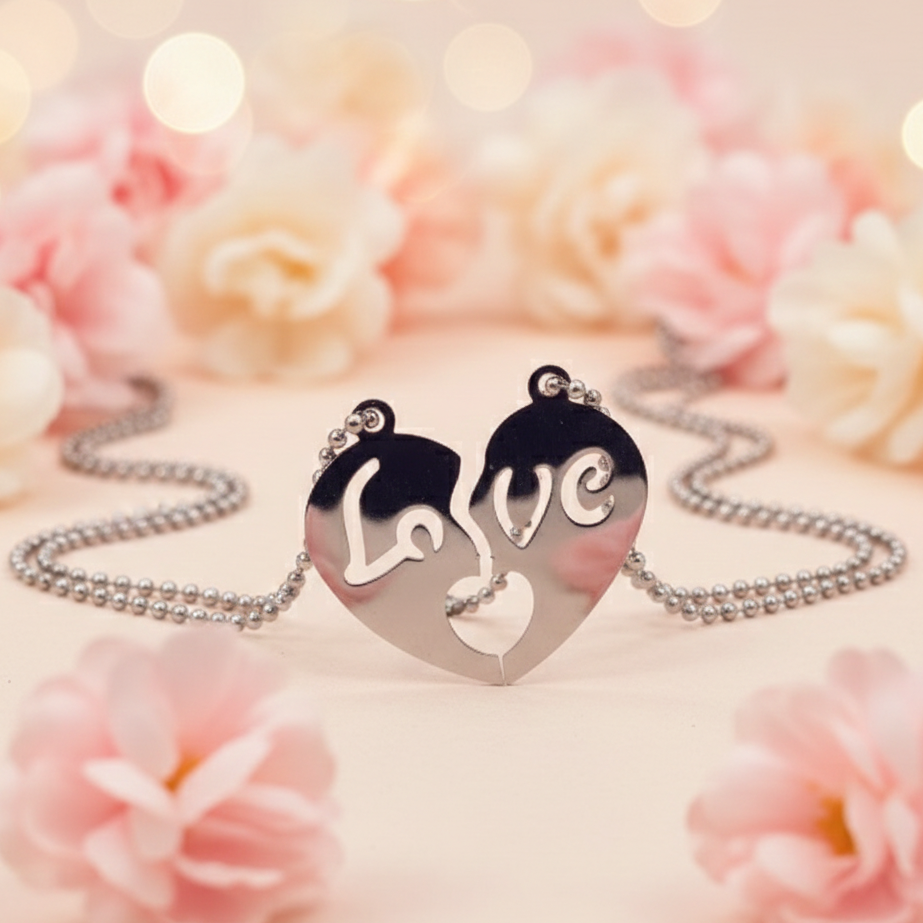 The99Jewel Heart Shape " Love"Chain Pendant- 1404881
