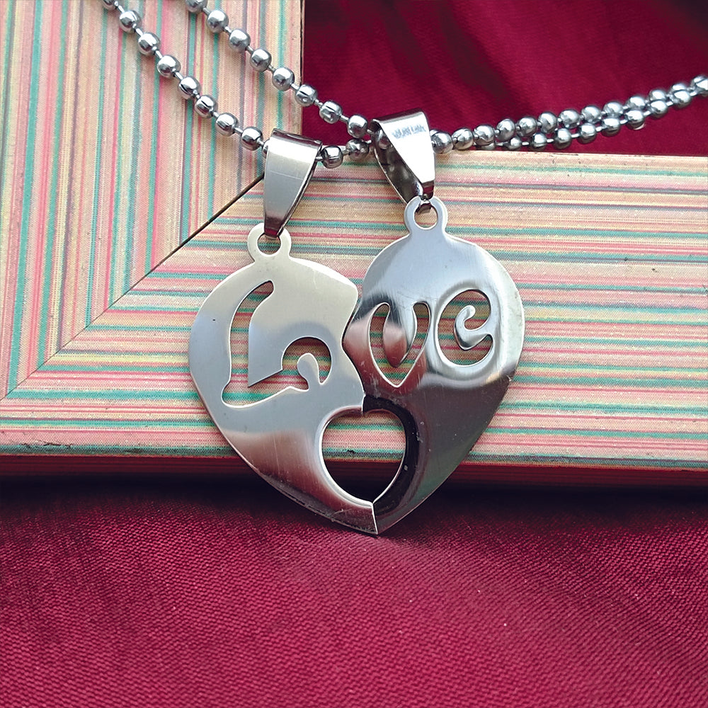 The99Jewel Heart Shape " Love"Chain Pendant- 1404881