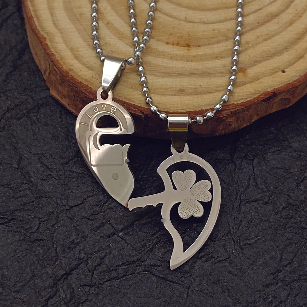 The99Jewel Heart Key " I LOVE YOU " Chain Pendant