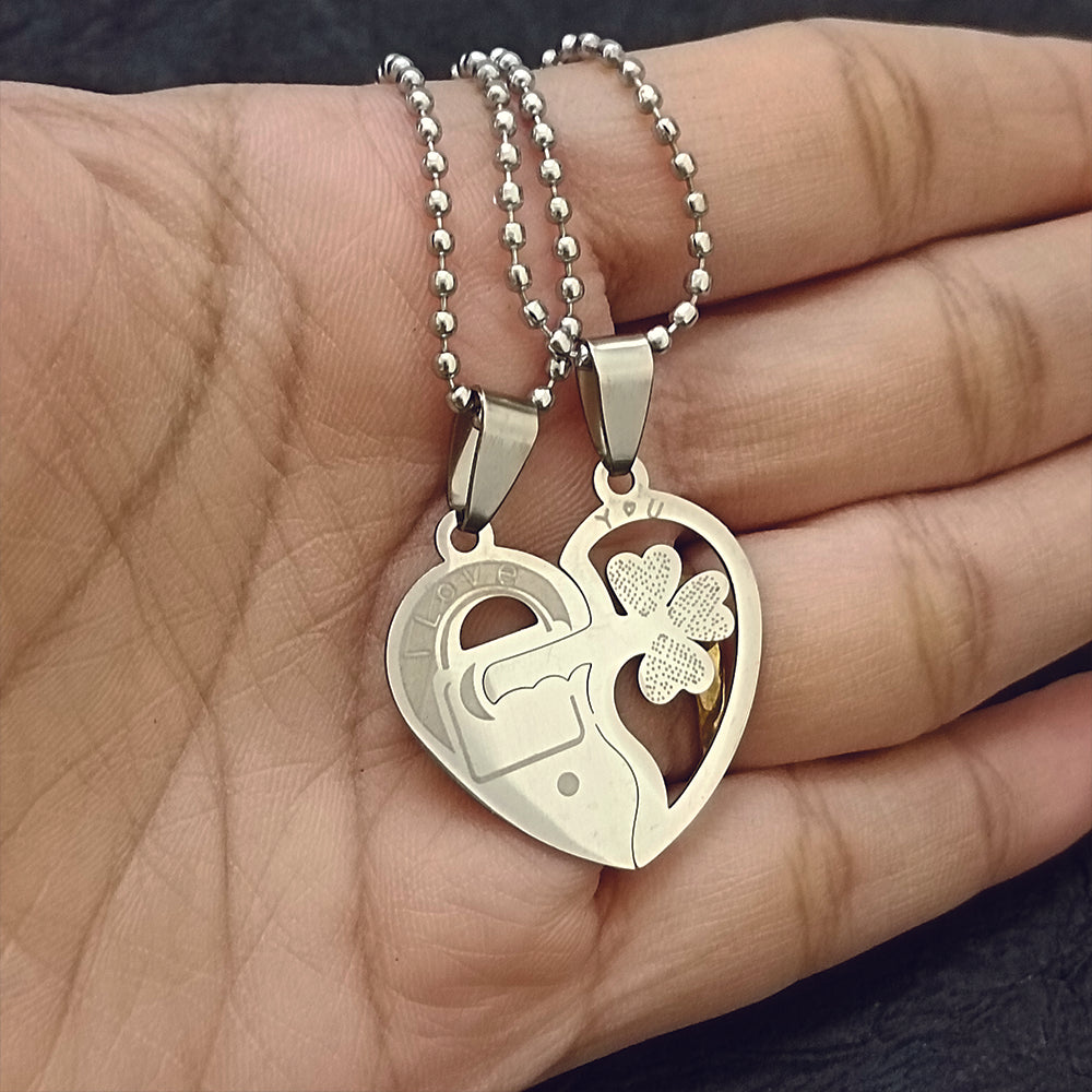 The99Jewel Heart Key " I LOVE YOU " Chain Pendant