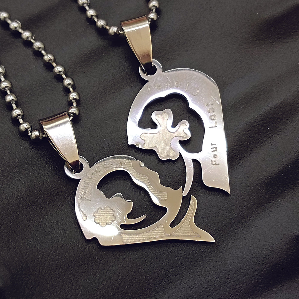 The99Jewel Heart Four Leaf Love Chain Pendant- 1404886