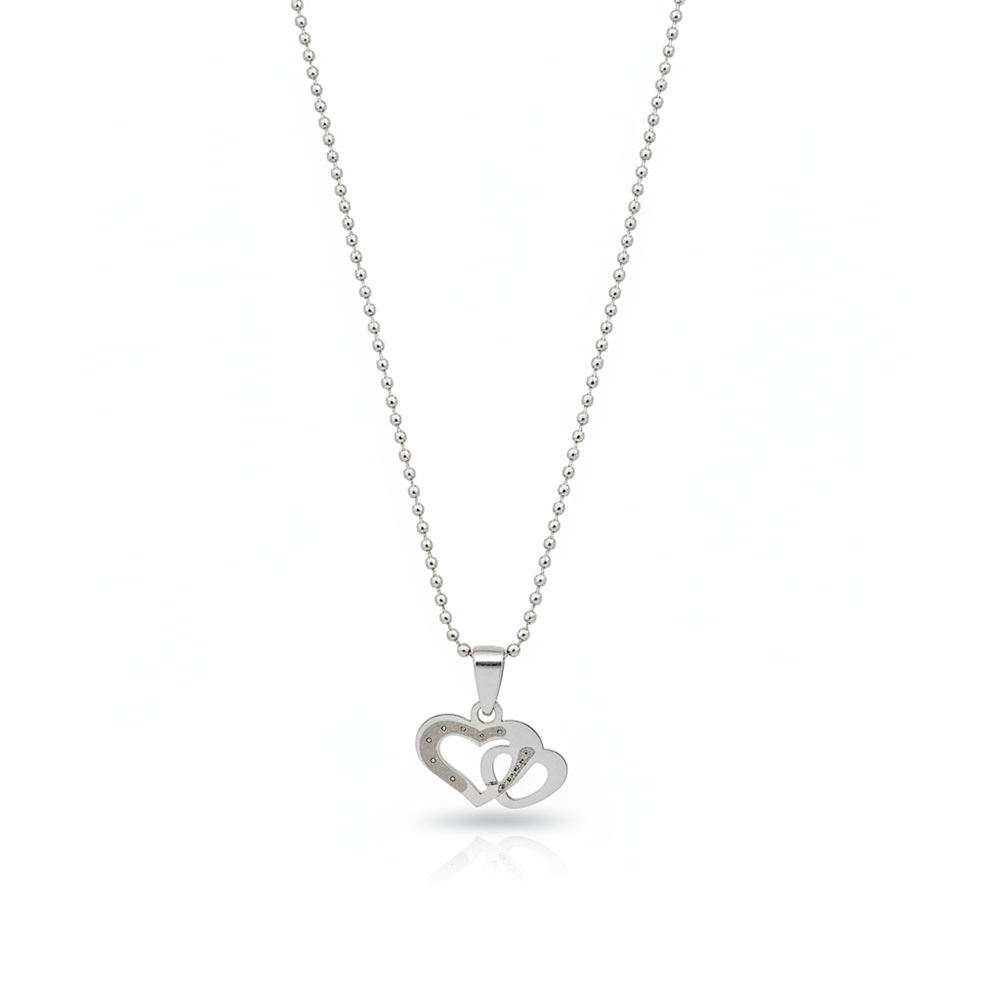 The99Jewel Romantic Heart Couple Chain Pendant Set for Him & Her