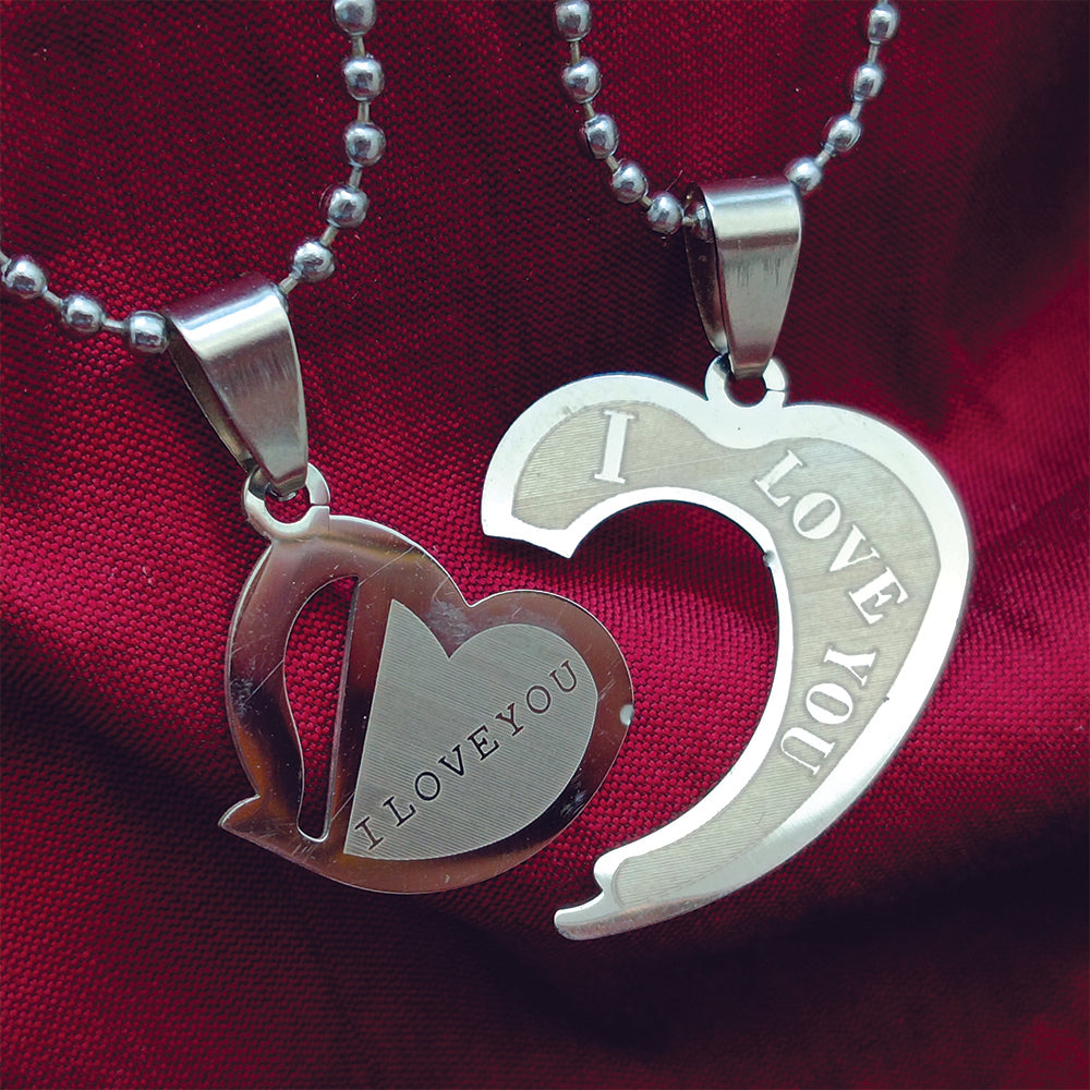 The99Jewel Heart Shape " I  LOVE YOU " Chain Pendant- 1404889
