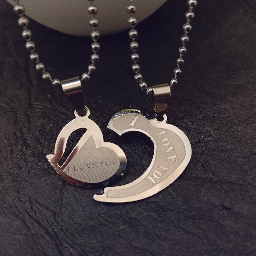 The99Jewel Heart Shape " I  LOVE YOU " Chain Pendant- 1404889