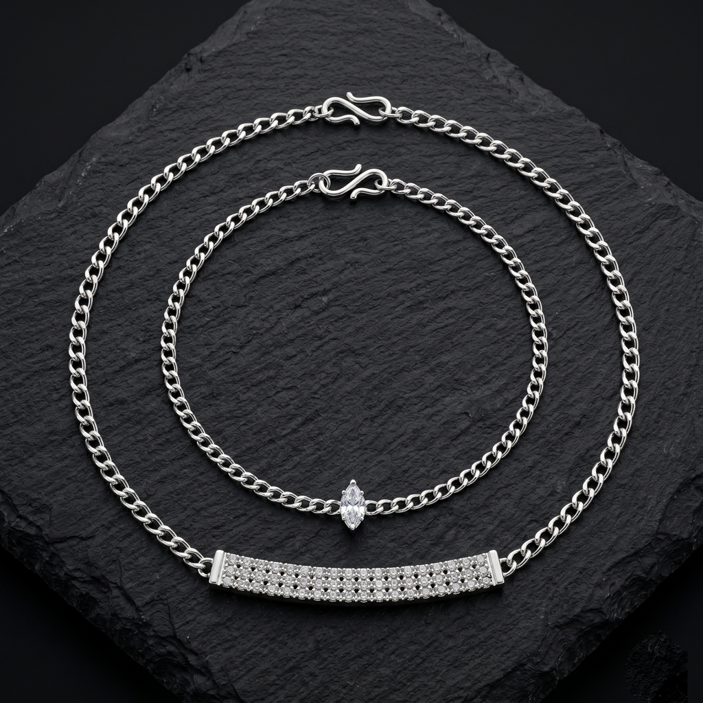 The99Jewel Silver Plated Crystal Stone Bracelet