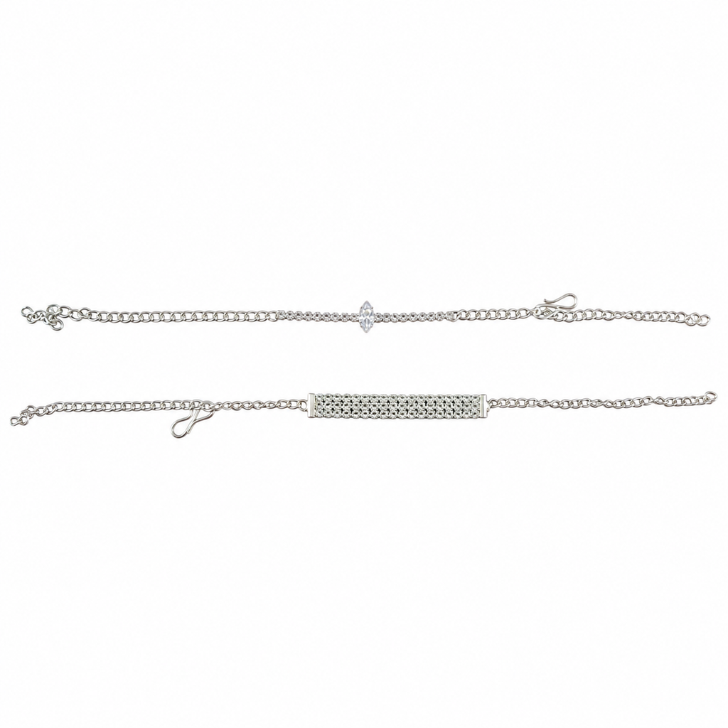 The99Jewel Silver Plated Crystal Stone Bracelet