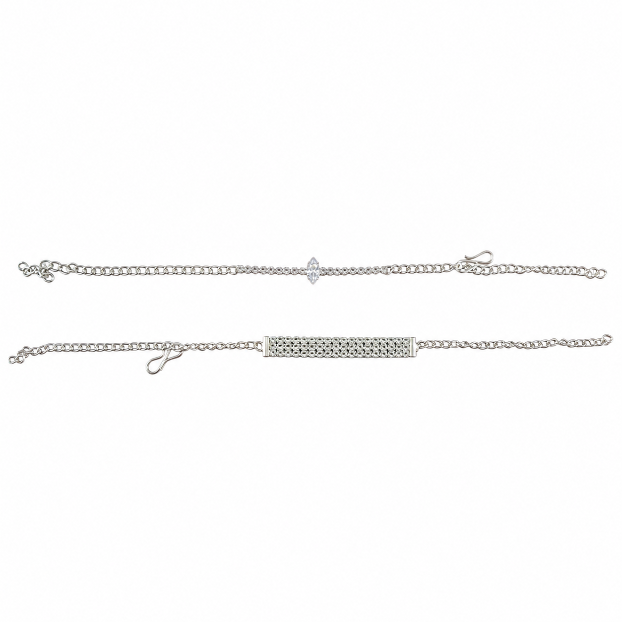 The99Jewel Silver Plated Crystal Stone Bracelet