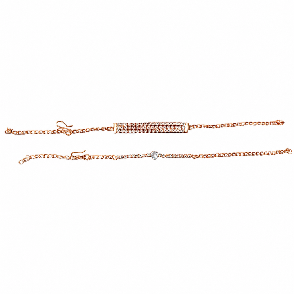 The99Jewel Rose Gold Plated Crystal Stone Bracelet