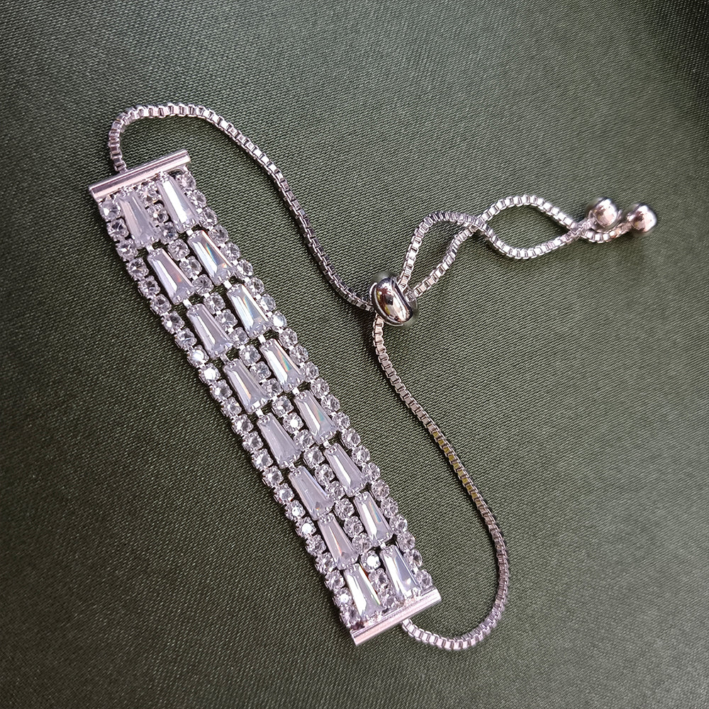 The99Jewel Elegant Adjustable American Diamond Bracelet