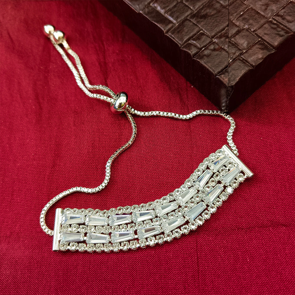 The99Jewel Elegant Adjustable American Diamond Bracelet 