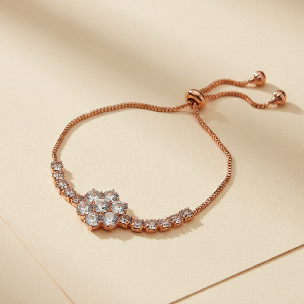 The99Jewel Elegant Adjustable American Diamond Bracelet 