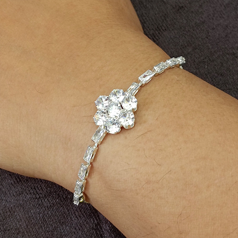 The99Jewel Elegant Adjustable American Diamond Bracelet 