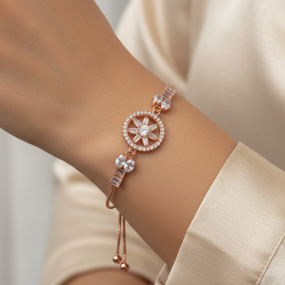 The99Jewel Elegant Adjustable American Diamond Bracelet 