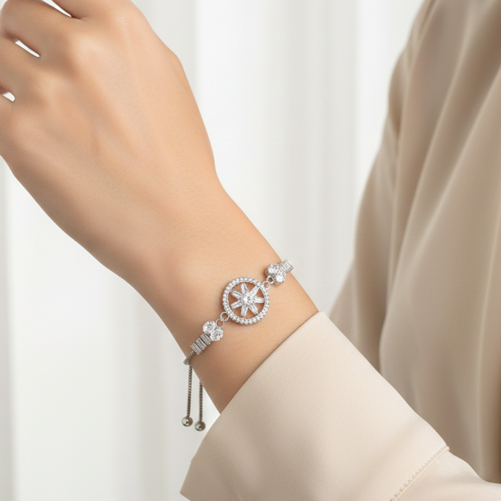 The99Jewel Elegant Adjustable American Diamond Bracelet