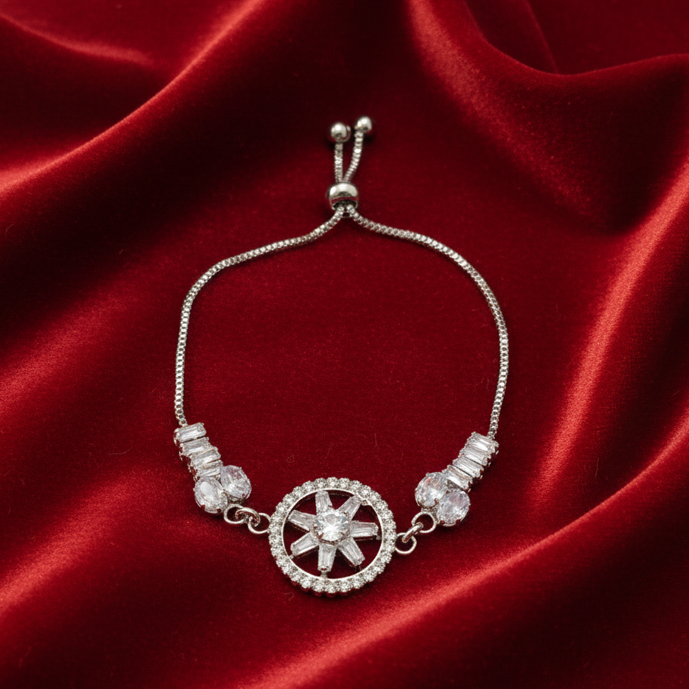 The99Jewel Elegant Adjustable American Diamond Bracelet 
