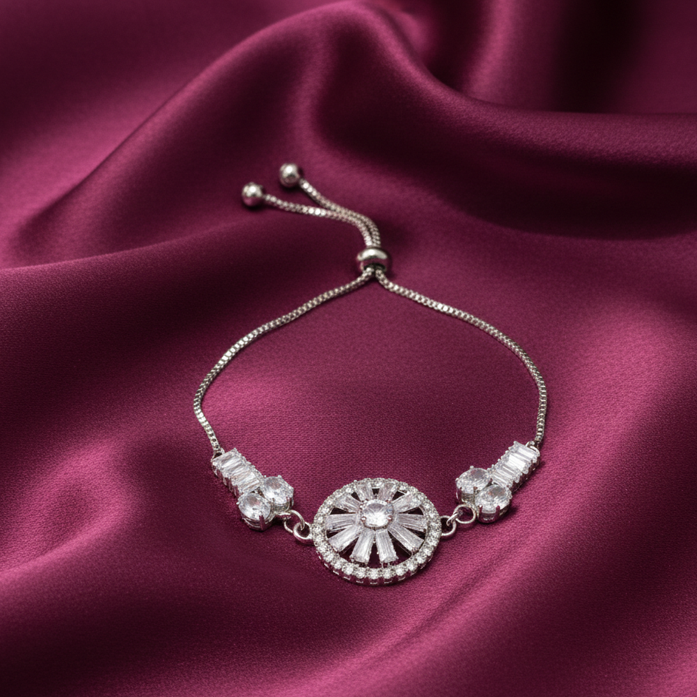 The99Jewel Elegant Adjustable American Diamond Bracelet 