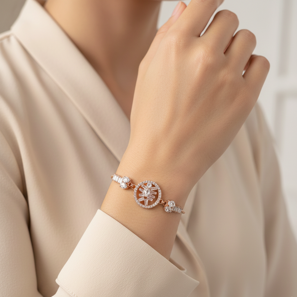 The99Jewel Elegant Adjustable American Diamond Bracelet