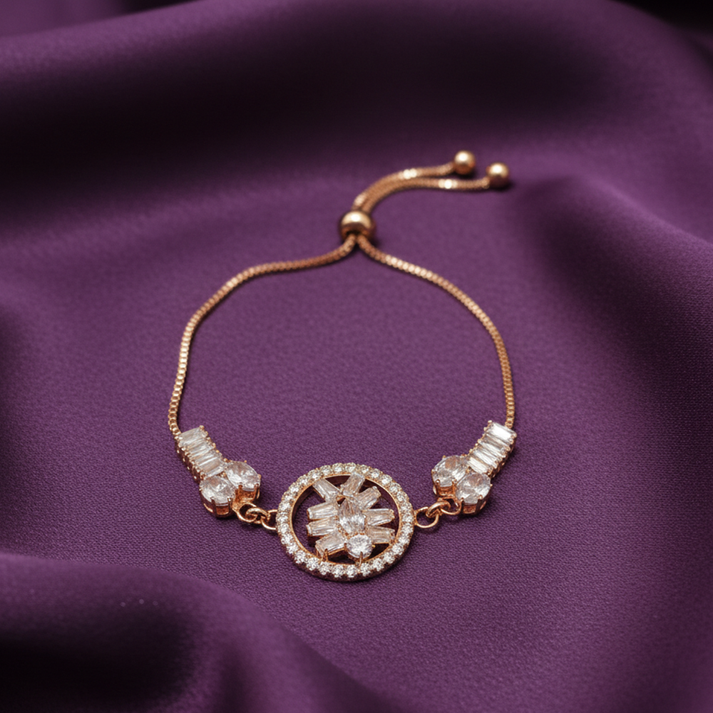 The99Jewel Elegant Adjustable American Diamond Bracelet 