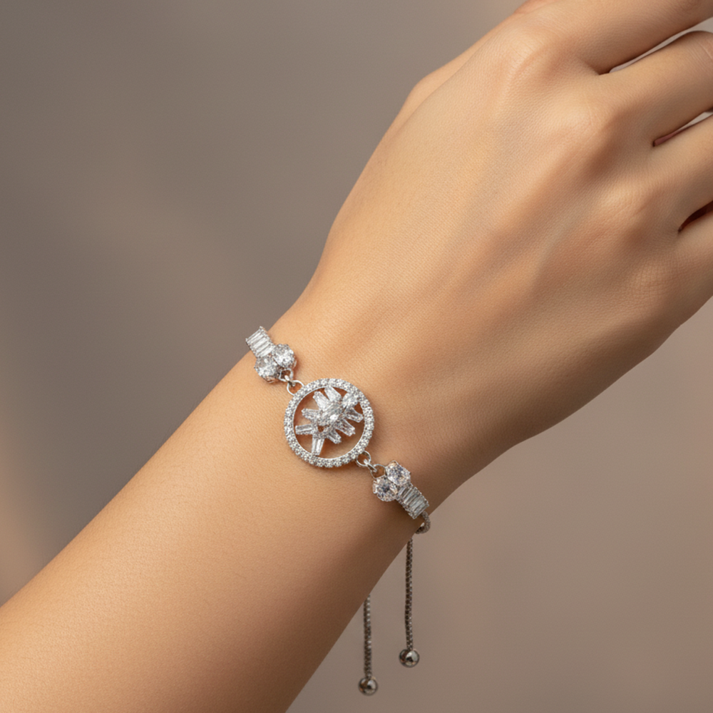 The99Jewel Elegant Adjustable American Diamond Bracelet