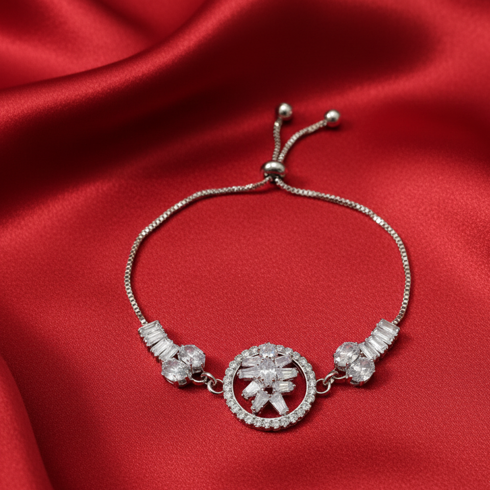 The99Jewel Elegant Adjustable American Diamond Bracelet 
