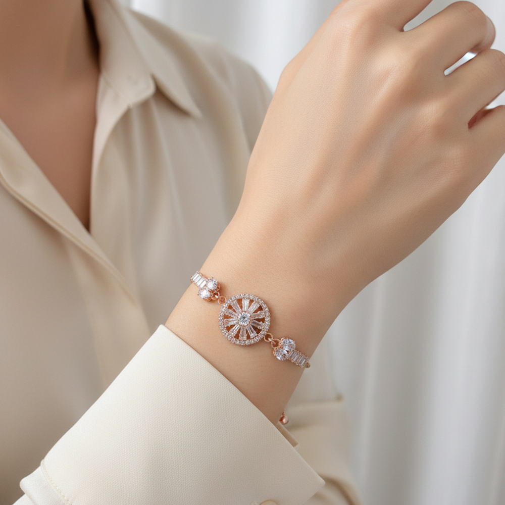 The99Jewel Elegant Adjustable American Diamond Bracelet