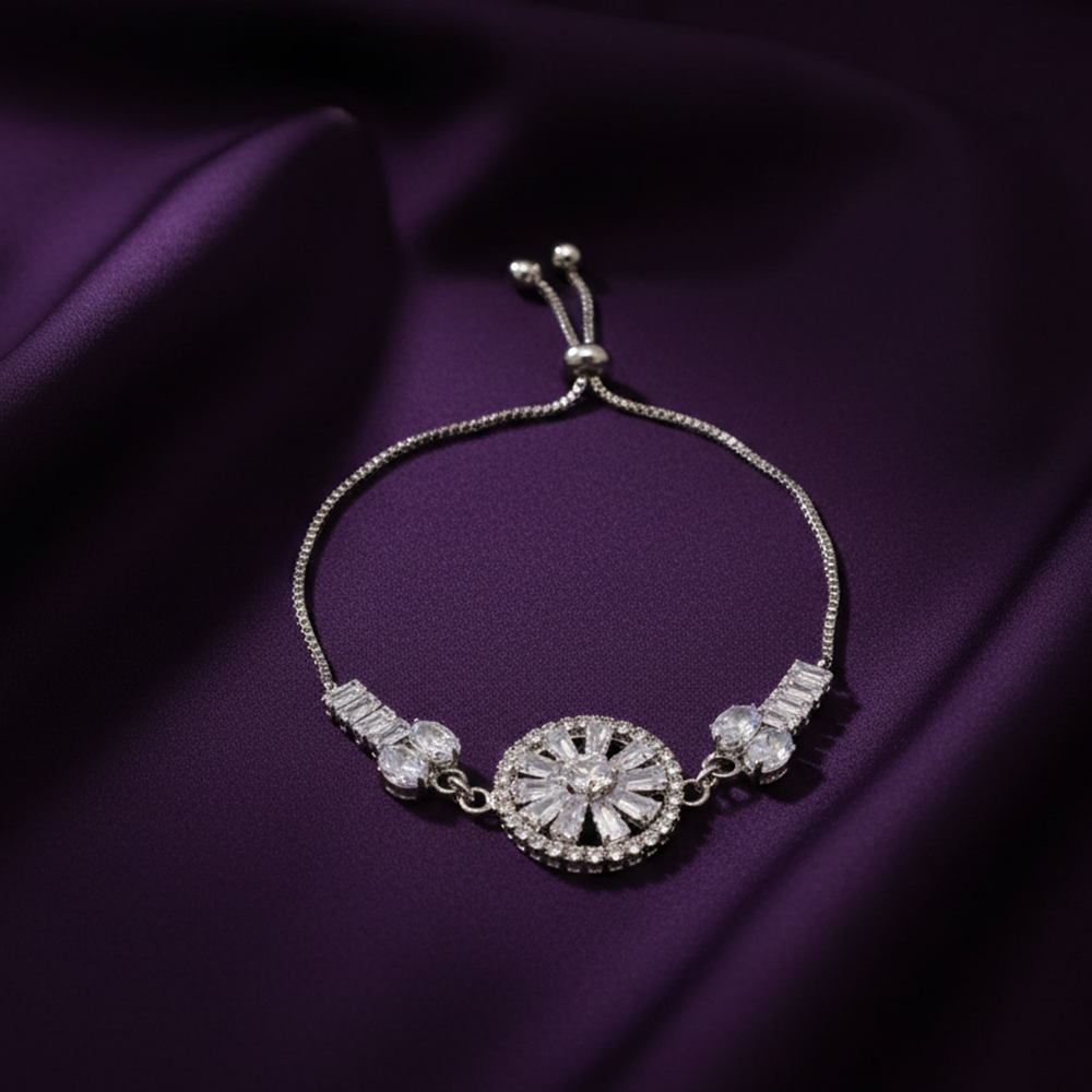 The99Jewel Elegant Adjustable American Diamond Bracelet 