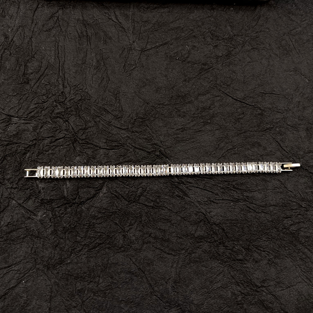 The99Jewel American Diamond Silver Plated Bracelet