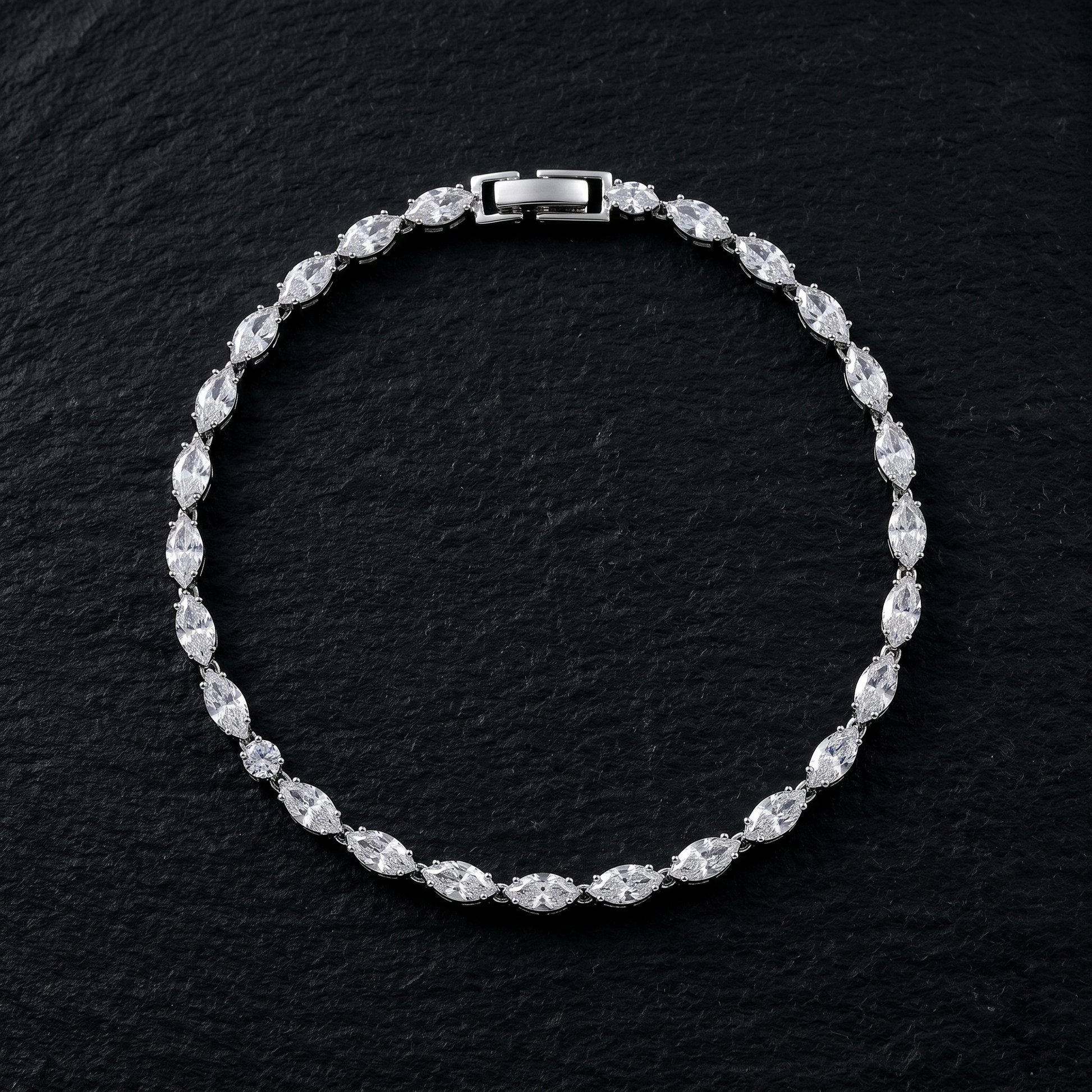 The99Jewel Silver Plated Crystal Stone Bracelet