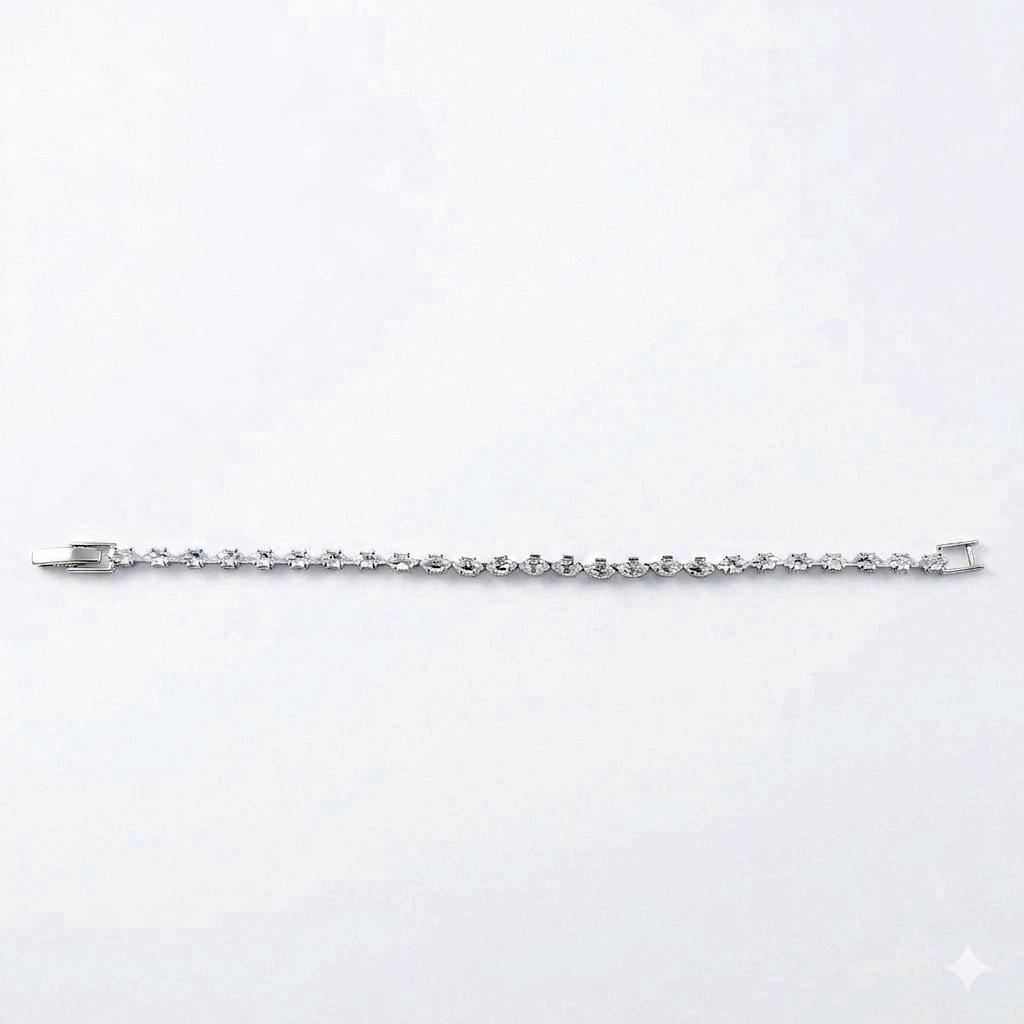 The99Jewel Silver Plated Crystal Stone Bracelet