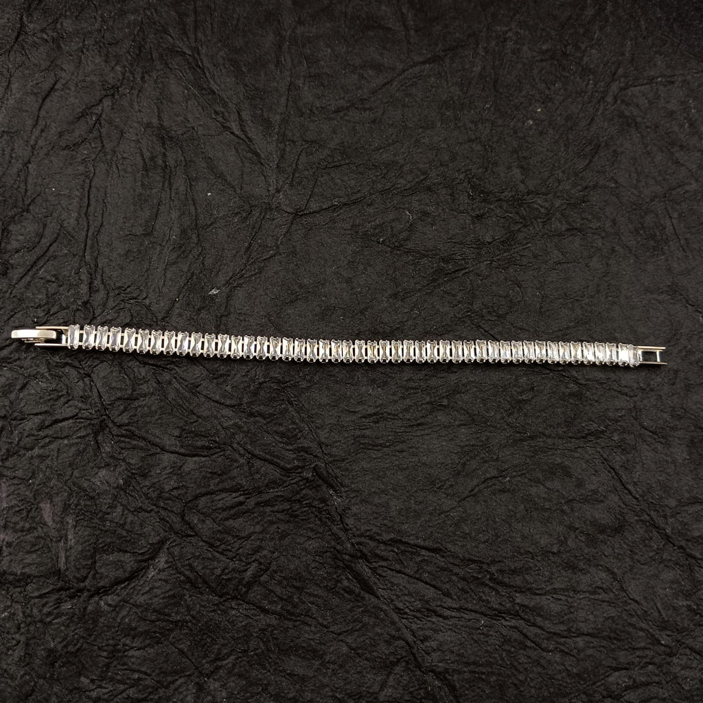 The99Jewel American Diamond Silver Plated Bracelet