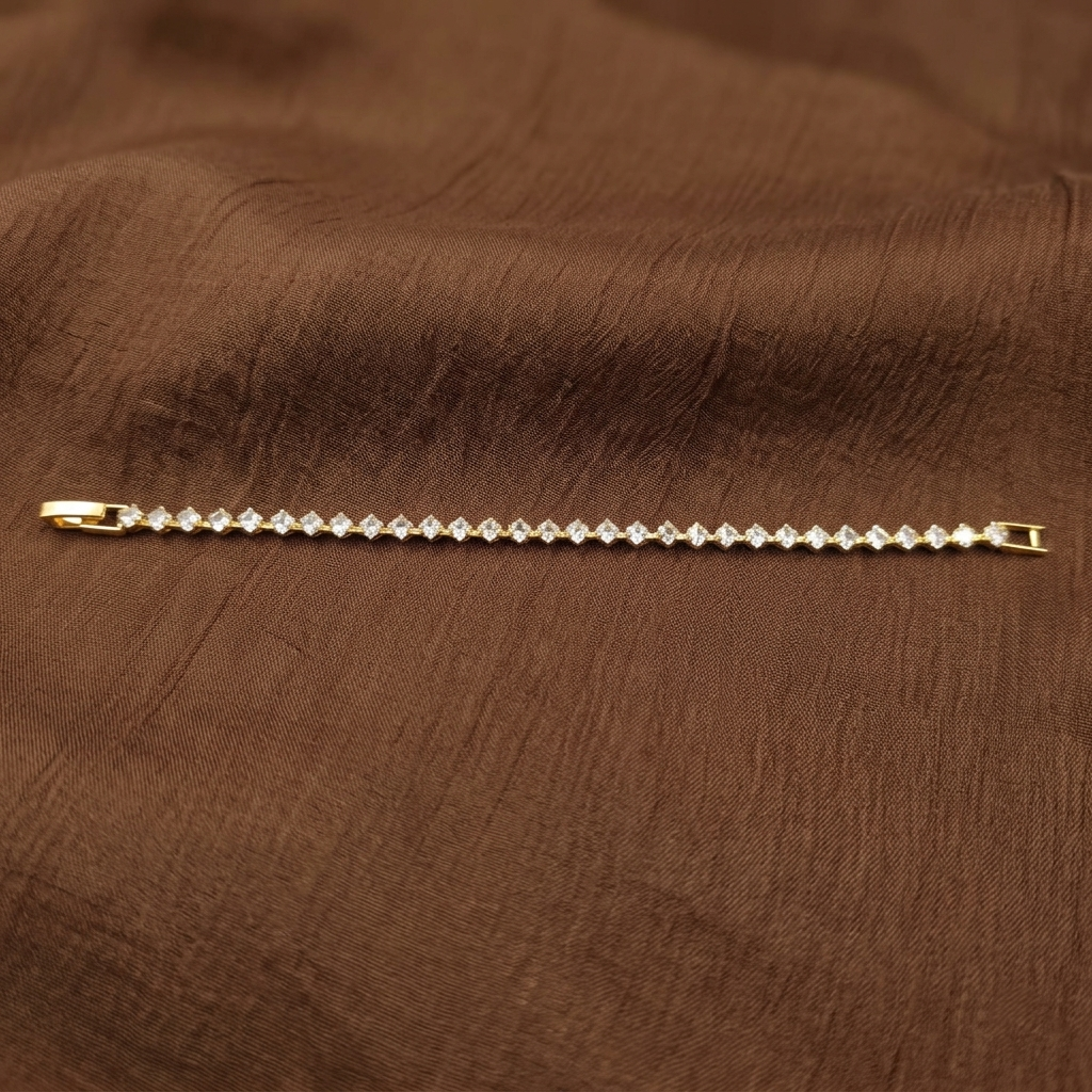 The99Jewel American Diamond Gold Plated Bracelet