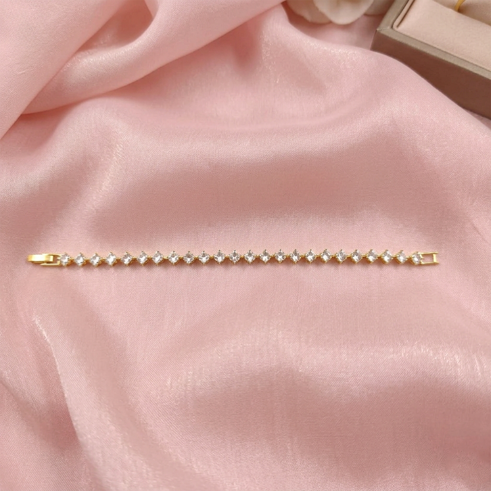 The99Jewel American Diamond Gold Plated Bracelet