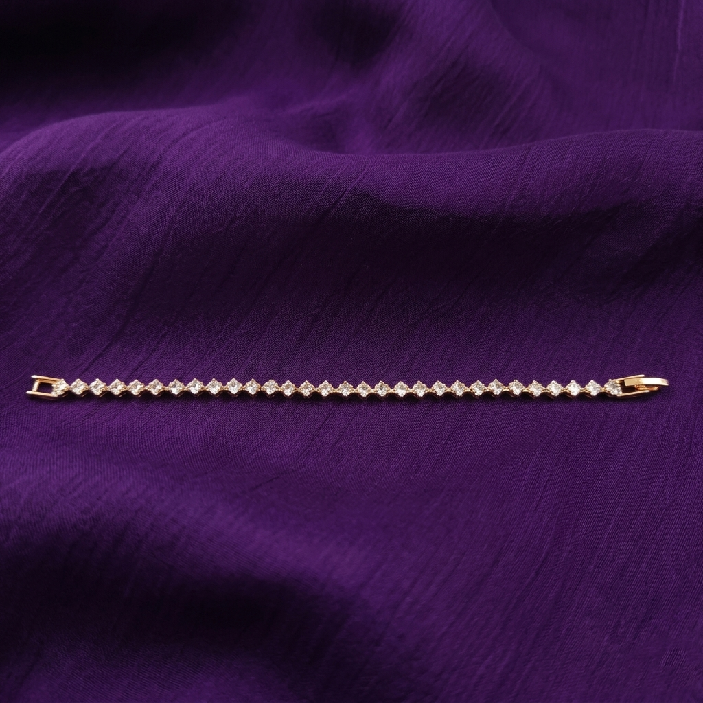 The99Jewel American Diamond Rose Gold Plated Bracelet