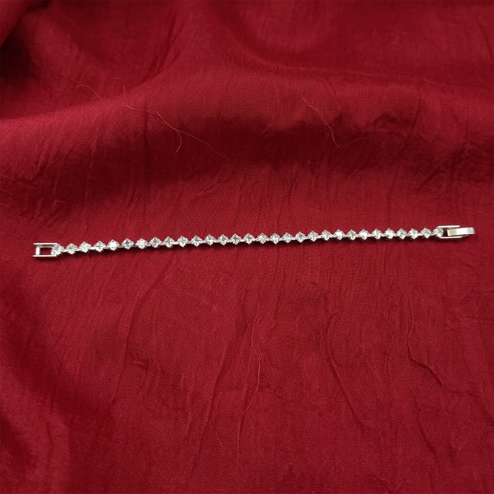 The99Jewel American Diamond Silver Plated Bracelet
