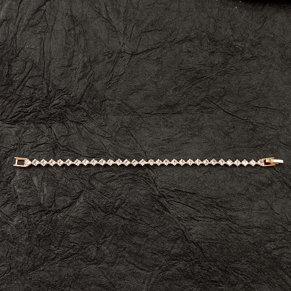The99Jewel American Diamond Rose Gold Plated Bracelet
