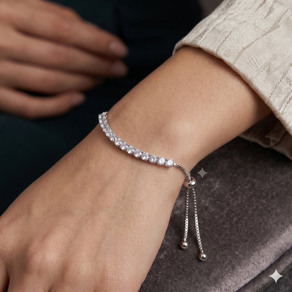 The99Jewel Silver Plated Crystal Stone Bracelet