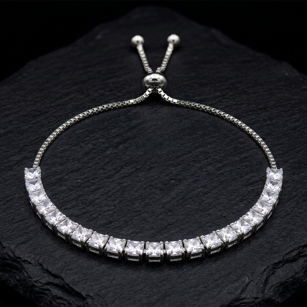 The99Jewel Silver Plated Crystal Stone Bracelet