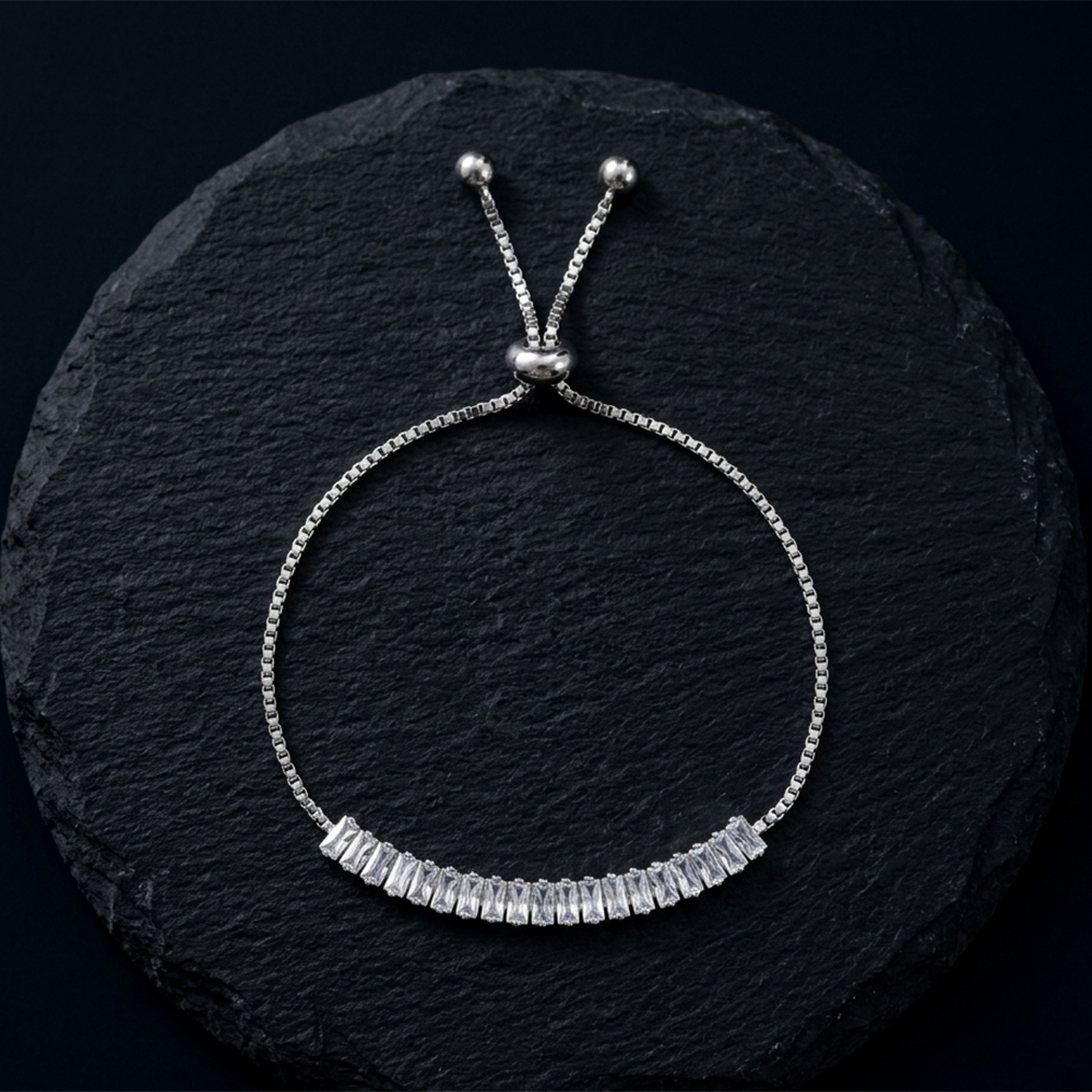 The99Jewel Silver Plated Crystal Stone Bracelet